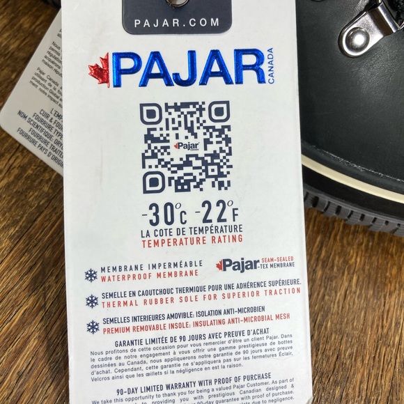 Pajar Galat Waterproof Shearling Collar Black Leather Boot Women’s Size 6/6.5 - Picture 11 of 13